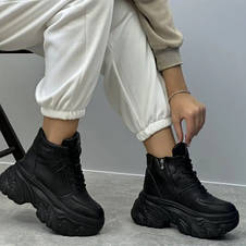 Черевики жіночі зимові чорні, фото 2