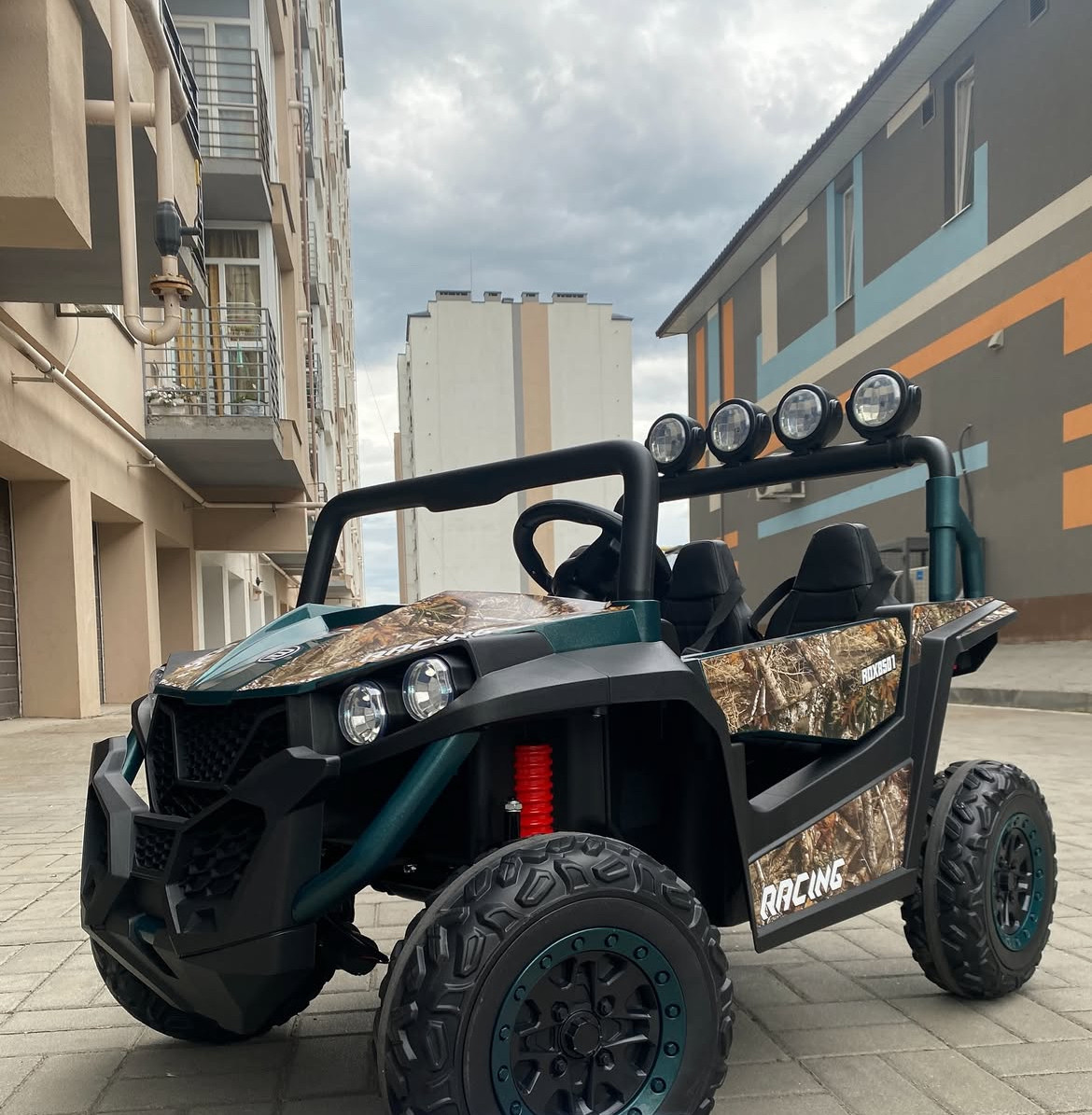 Дитячий електромобіль двомісний джип баггі, фото 1