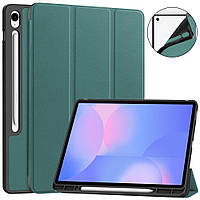 Чохол TPU Samsung Galaxy Tab S10 FE+ 13.1" SM-X620, SM-X626 з місцем для стилуса Темно-зелений