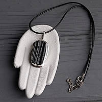 Шерл підвісок  кулон натуральний шерл чорний турмалін. Підвіс з шерлу. Індія!