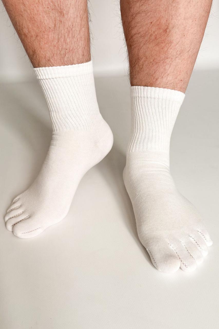 Шкарпетки чоловічі з пальцями Mister Apmi 40-42 білий, фото 1
