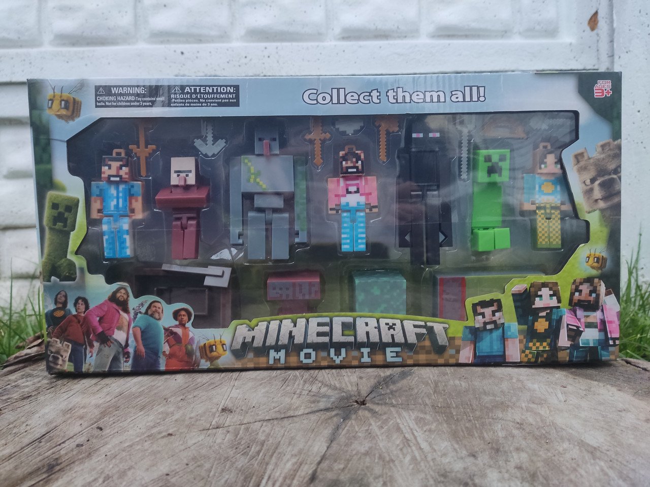 Набір фігурок Minecraft Movie 7 героїв Майнкрафт з аксесуарами та зброєю 97824, фото 1