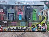 Набір фігурок Minecraft Movie 7 героїв Майнкрафт з аксесуарами та зброєю 97824, фото 3