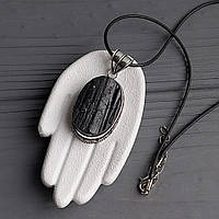 Шерл підвісок  кулон натуральний шерл чорний турмалін. Підвіс з шерлу. Індія!