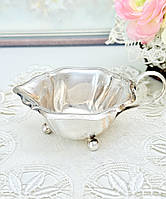 Вінтажний посріблений соусник на ніжках, вершочник, срібло, меляр, Німеччина