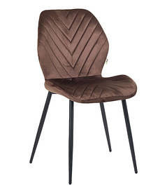 Стілець Daisy чорний/ вельвет коричневий AMF