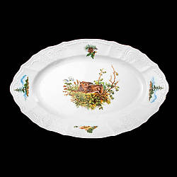Блюдо овальне 39 см Thun Bernadotte мисливство U001011