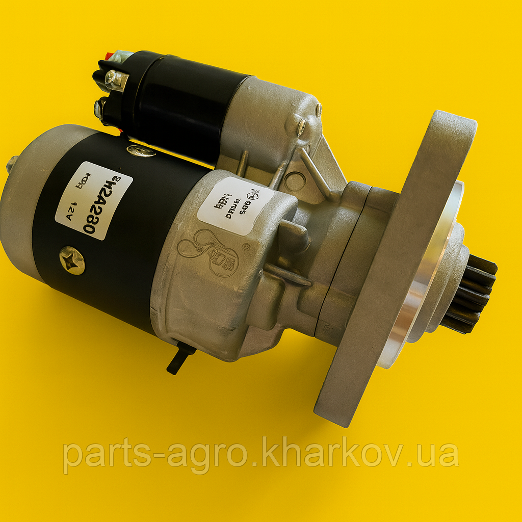 Стартер із редуктором 12 вольтів.3.5 кв (засилений) трактора МТЗ, Т-40, Т-25, Т-16 ЮМЗ, фото 1