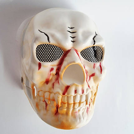 Маска Череп з іклами на Хелловін, 25х20 см, фото 2