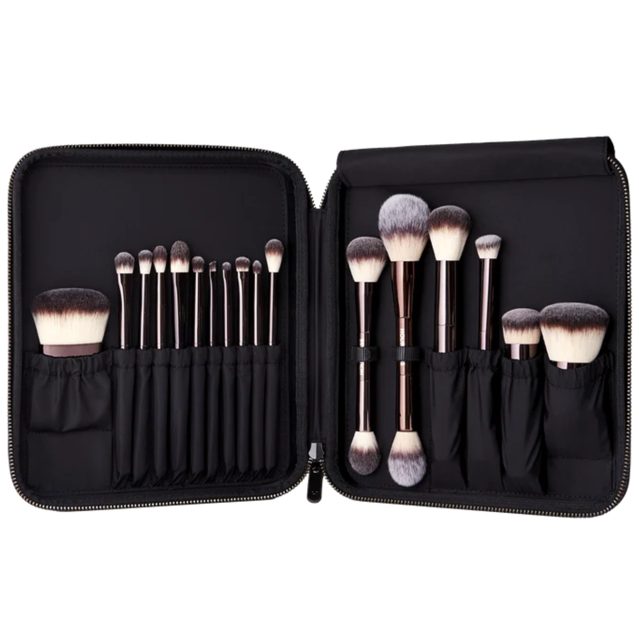 Великий набір веганських пензлів з чохлом Hourglass Vegan Brush Collection 17 шт, фото 1