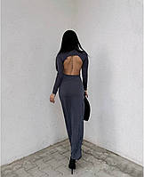 Красивое женское платье с открытой спинкой и разрезом по ножке 42-44, 46-48