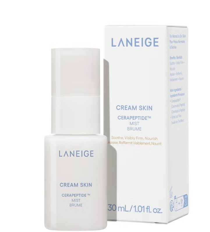 Зволожувальний міст для обличчя Laneige Cream Skin Cerapeptide Mist з керамідами і пептидами 30 мл, фото 1