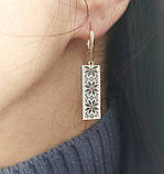 Срібні сережки Орнамент, фото 4