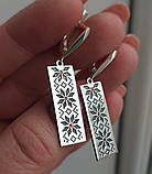Срібні сережки Орнамент, фото 5