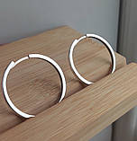 Срібні сережки Кільця чи з позолотою, фото 3