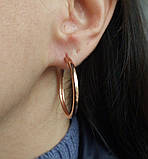 Срібні сережки Кільця чи з позолотою, фото 2