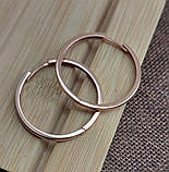 Срібні сережки Кільця чи з позолотою, фото 7