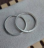 Срібні сережки Кільця чи з позолотою, фото 6