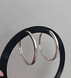 Срібні сережки Кільця чи з позолотою, фото 4