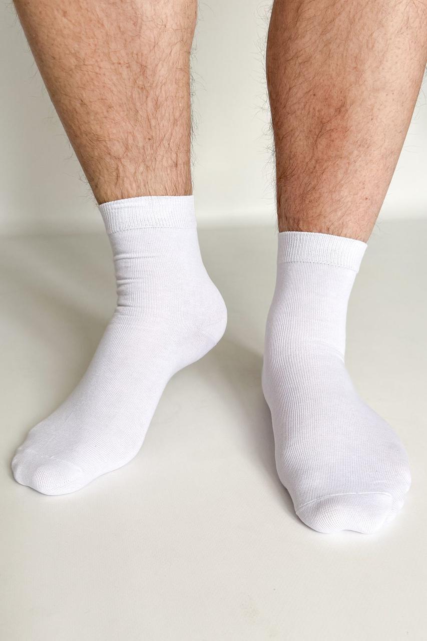 Шкарпетки чоловічі бавовняні 3 шт. WoolBaa HYX 41-43 білий, фото 1