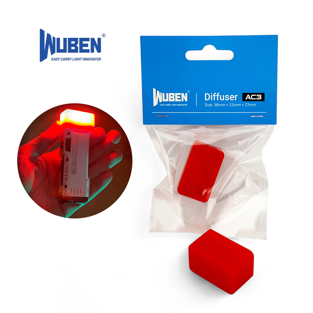 Червоний розсіювач AC3 для ліхтарів Wuben X2 Pro / X4, фото 1