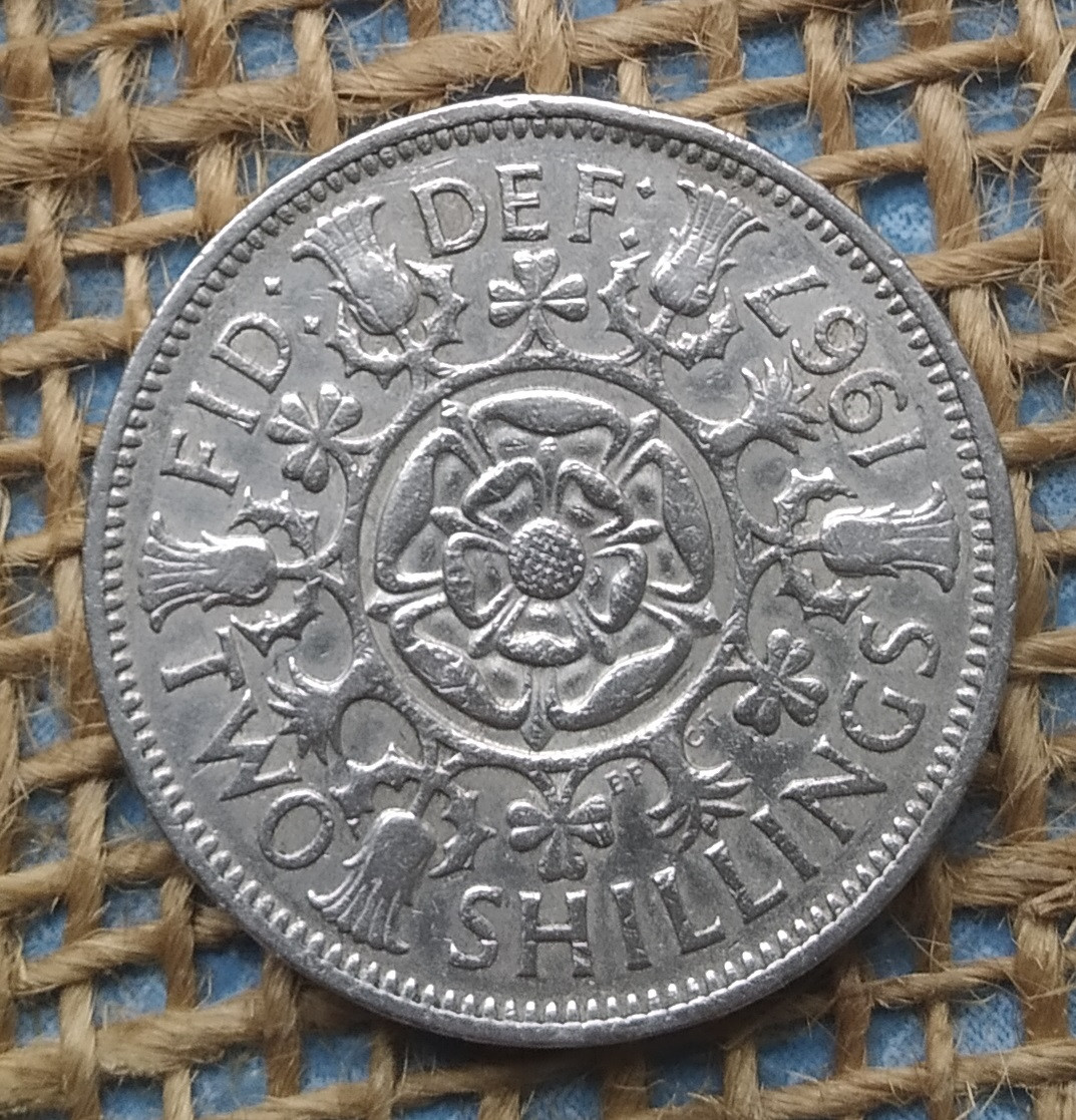 2 шилiнги (флорин) 1967 року. Велика Британiя, фото 1