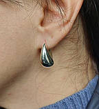 Срібні сережки Крапля, фото 4