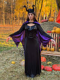 Костюм Малефісенти для дорослих на Хеллоуин - сукня та роги в комплекті, фото 6