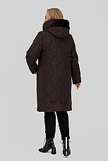 Пальто жіноче зимове, хутро, батал Евеліна| 50-60 р-ри, фото 4