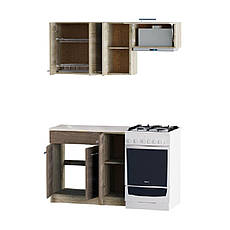 Кухня 1,4м ЕКО 1401 Сонома/Трюфель Без стільниці, фото 3