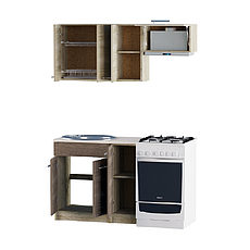 Кухня 1,4м ЕКО 1401 Сонома/Трюфель Без стільниці, фото 4