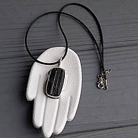 Шерл підвісок  кулон натуральний шерл чорний турмалін. Підвіс з шерлу. Індія!