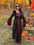 Костюм Дракули / Вампірші - сукня з коміром на хеллоуїн, готовий образ на свято, фото 3