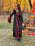 Костюм Дракули / Вампірші - сукня з коміром на хеллоуїн, готовий образ на свято, фото 6