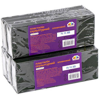 Скульптурний оливковий пластилін Творчість вага 400 г Гамма в упаковці 1 шт