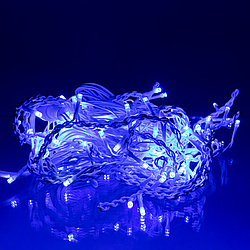 Новорічна гірлянда вулична Бахрома 6 м 105 LED білий провід Синій 6МWBL