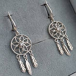 Срібні сережки Ловець Снів, фото 2