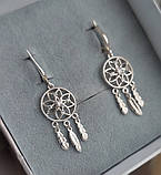 Срібні сережки Ловець Снів, фото 9