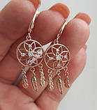 Срібні сережки Ловець Снів, фото 3