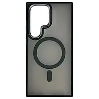 Чохол Color Frame матовий напівпрозорий з Magsafe для Samsung S24 Ultra Black - MetCam