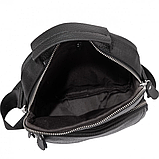 Чоловічий шкіряний месенджер 18x22x8, сумка планшет через плече Tiding Bag A25F-1519A чорний, фото 6