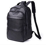 Чоловічий рюкзак для ноутбука та документів 28х42х18, сумка на спину з натуральної шкіри Tiding Bag B2-37342A, фото 2
