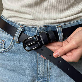 Ремінь шкіряний чорного кольору