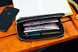 Чорний чоловічий гаманець-клатч на блискавці з натуральної шкіри Marco Coverna MC-802-1, фото 10
