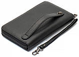Чорний гаманець-клатч з блоком під картки під однією блискавкою з натуральної шкіри Marco Coverna МС-5901Q, фото 4