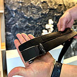 Чоловічий шкіряний ремінь із пряжкою автомат 3733, фото 3