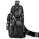 Чоловіча сумка барсетка 17x21x9, шкіряна сумочка планшет Tiding Bag 75003 чорна, фото 5