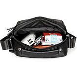 Чоловіча сумка барсетка 17x21x9, шкіряна сумочка планшет Tiding Bag 75003 чорна, фото 6