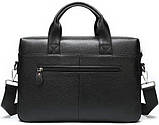 Чоловіча сумка для офіса 39x28×8, портфель папка для ноутбука та паперів SK N76955 чорний, фото 8