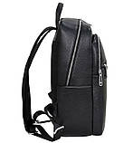 Чоловічий шкіряний рюкзак для поїздок та прогулянок 30х40х17, сумка на спину в офіс Tiding Bag 75362 чорна, фото 8